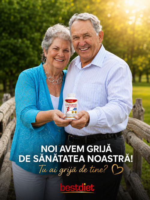 Colagen, Magneziu, Vitamina C, D si Siliciu Organic – 120 Tablete – Suport pentru articulatii, piele si oase